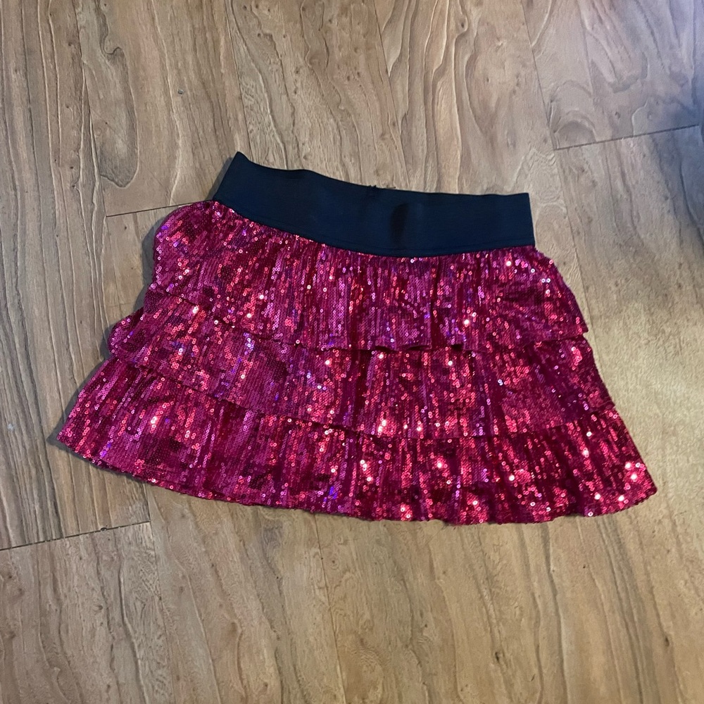 EST. 1989 Place Girls Sequin Pink Skirt with shorts-14